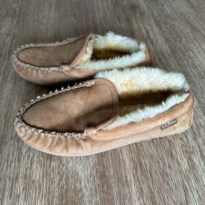L.L. Bean Men’s Wicked Good Suede & Shewrling Slippers